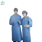 Blue SMS Disposable Ultrasonic Reinforced Surgical Gown Nurse Doctor Uniform