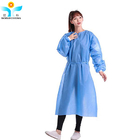 Medical Blue Disposable Surgical Gown 35gsm Operation Waist 4 ties