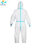 En14605 Type 3 Disposable Protective Suits 65gsm Protective Clothing With Shoe Cover