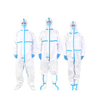 White PE Disposable Protective Suits Clothing Nonwoven Safety Hooded Coverall