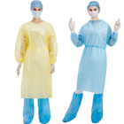 PE Film Disposable Isolation Gown Aami Level 2 Waterproof With Knitted Cuff