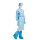 PE Film Disposable Isolation Gown Aami Level 2 Waterproof With Knitted Cuff