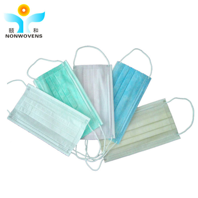 Medical Usage 3 Ply Disposable Face Mask Protection Meltblown 17.5*9.5cm