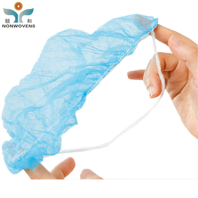 PP SMS Spunlace Fabric Disposable Hair Net Cap Surgeons Bouffant Clip Cap