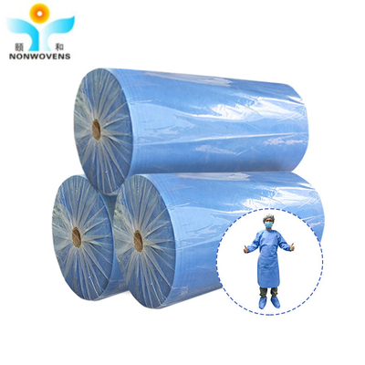 100gsm Anti Bacterial SMS Non Woven Fabric For Coverall Scrub Suit