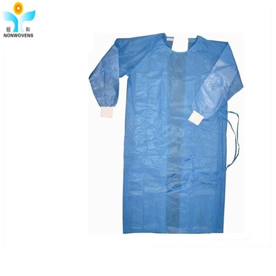 OEM Medical Reinforced Surgical Gown 40gsm With Knitted Cuff