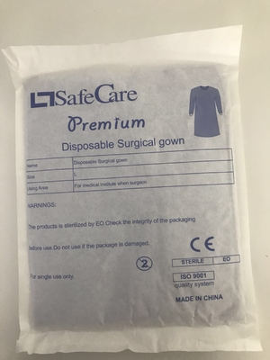 Operation Room Reinforced Surgical Gown With The PE Laminated Fabric