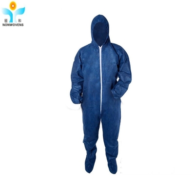 High Fluid Resistance Disposable Protective Wear PP SMS Without Shoe Cover