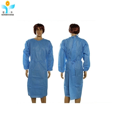 SMS Fabric Disposable Surgical Gown Heat Sealing Reinforced Sterile