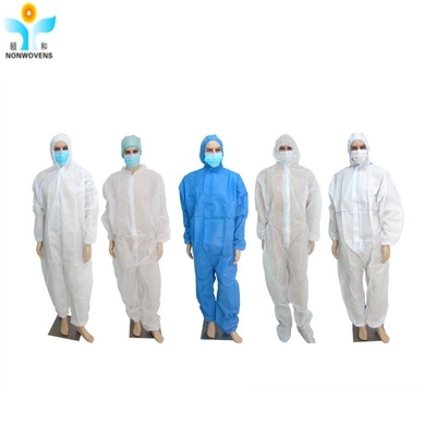High Fluid Resistance Disposable Protective Wear PP SMS Without Shoe Cover
