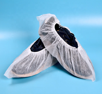 Disposable Shoe Covers White Blue Pink 20 - 40gsm PP SMS PE CPE Plastic