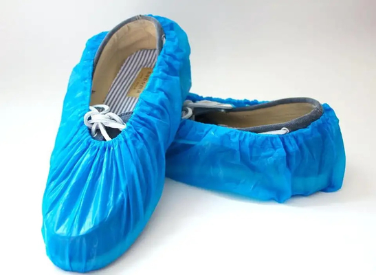 Disposable Shoe Covers White Blue Pink 20 - 40gsm PP SMS PE CPE Plastic