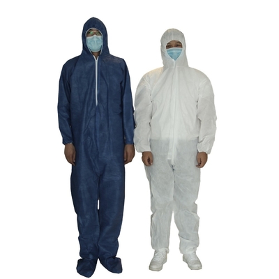 S-3XL Disposable Protective Gear Safety Coverall Medical Elastic Waist Microporous Fabric