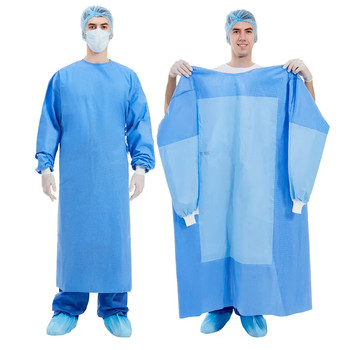 Anti Alcohol Disposable Surgical Gown Blue Green Eco Friendly Breathable