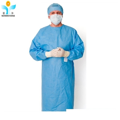 Sterile Medical Operating Room Gown With Elastic Knitted Cuff 30-50gsm For Hospital