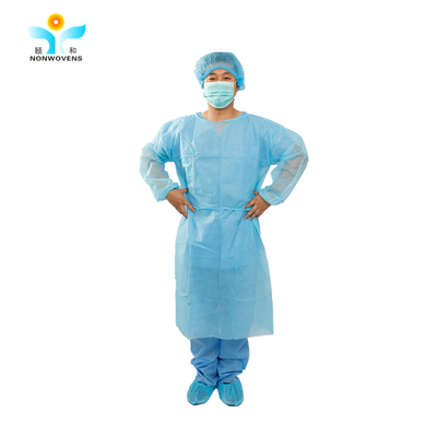 Disposable Breathable Soft Isolation Gowns With Collar Tie Sleeves