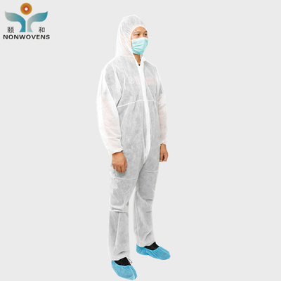 SMS Anti Bacterial Disposable Protective Wear Waterproof Protective Coverall Wear For Hospital