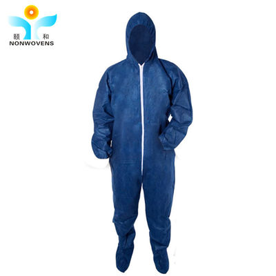 Sms Isolating Disposable Protective Coverall Clothing Suit With Hooded And Boots
