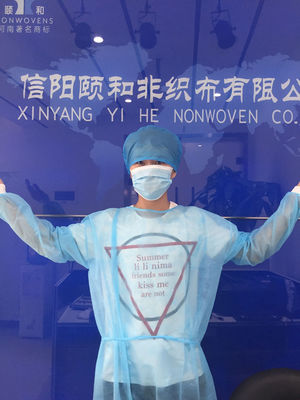 40GSM Disposable Non Woven Isolation Gown