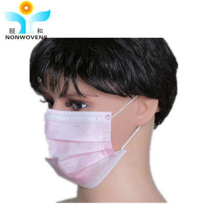 Tie On 3 Ply Disposable Face Mask , Meltblown Layer Bfe99 Face Mask