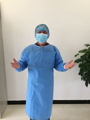 Class II Disposable Surgical Gown , PP PE Disposable Hospital Theatre Gowns