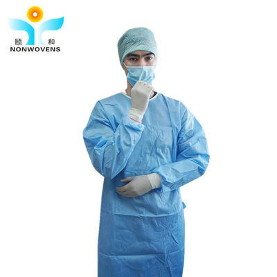 Surgery AAMI Level 1 Surgical Gown Blue Green Color For Clinic