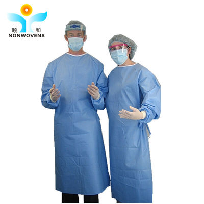 Surgery AAMI Level 1 Surgical Gown Blue Green Color For Clinic