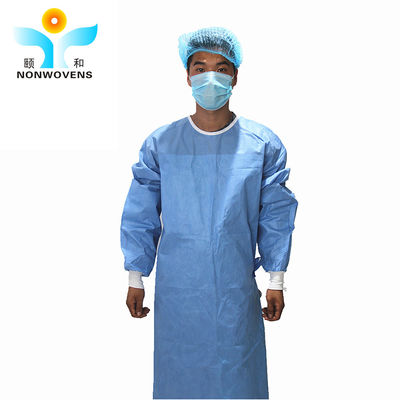 Medical Disposable Surgical Gown With Blue Green Utrosonic Welding