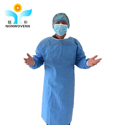 120*140cm SMS Material Gowns ISO13485 EN13795 Certification Disposable Surgical Gown