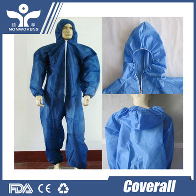 White Non Woven Disposable Coverall Acid Proof Waterproof Disposable Isolation Coveralls