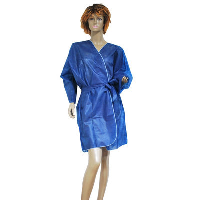78g PP non-woven 130cm Length Disposable Kimono Robes  For Beauty Salon