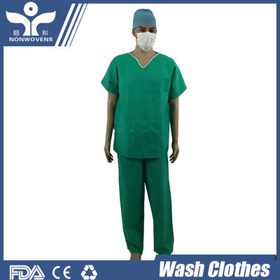 ODM Disposable Protective Suits , Top Pant 60g Hospital Surgical Scrubs