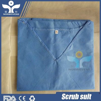 OEM Disposable Protective Suits , Top Pant 60g Hospital Surgical Scrubs