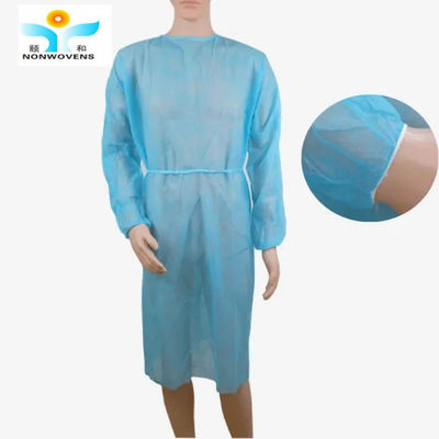 Eo Gas Sterile PP 25gsm White CE Disposable Isolation Gown Hospital Protective Clothing