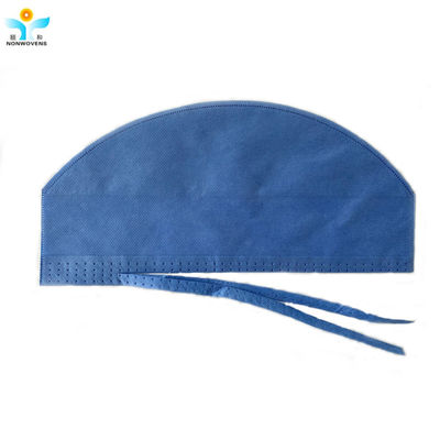 Surgical Disposable Hair Net Cap Spunlace Polypropylene Fabric Tie On