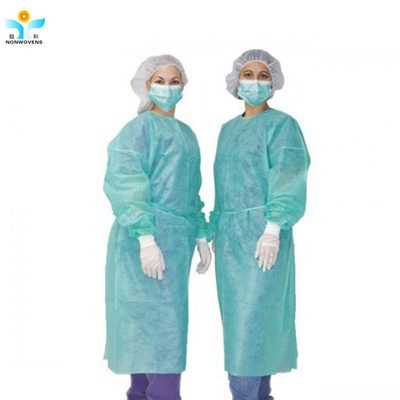 Normal / Reinforced Hospital Disposable Isolation Gown 30-60gsm