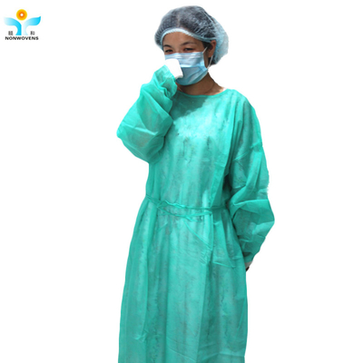 Colorful Disposable Isolation Gown With PP PE SMS Non Woven Fabric