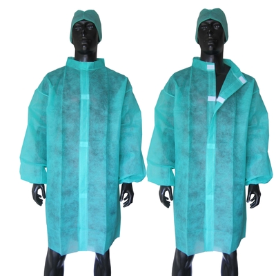 Waterproof 100% SMS Hospital Uniforms Doctor Medical Lab Coat Customized Logo