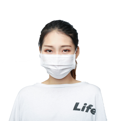 Disposable Elasticity White Blue Color Sterile 3 Ply Nonwoven Face Mask