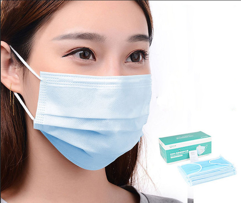 Different colors Medical 70gsm 3 Ply Disposable Face Mask 98% Filter Rating