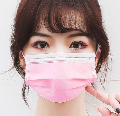 17.5*9.5cm 3 Ply Disposable Face Mask Civilian Use Elastic Earloop