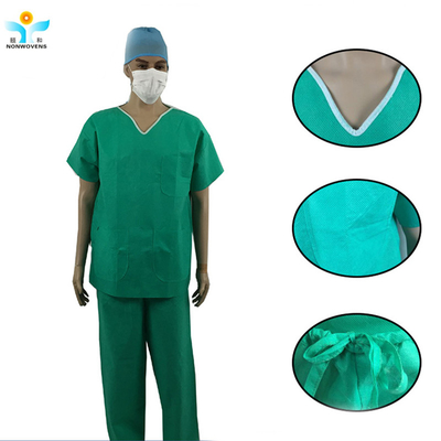 Disposable Isolation/Lab/Patient Gown/Coat Pp/Pp+Pe/Sms Disposable Hospital Scrubs