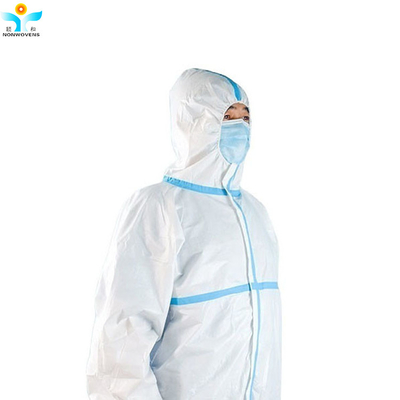 OEM Approval CE Disposable Protective Coverall Elastic Cuff With Microporous Fabric