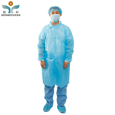XL Single Use Disposable Medical Lab Coat 25-50gsm Protective Clothing