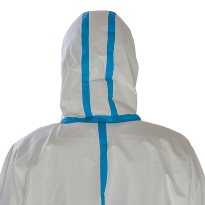 Microporous Material Disposable Medical Coverall 65gsm For Hospital Industrial
