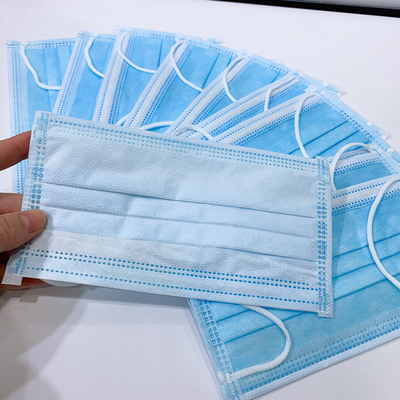 Anti Smog 3ply Disposable Protective Blue Face Mask Pm 2.5 Nonwoven
