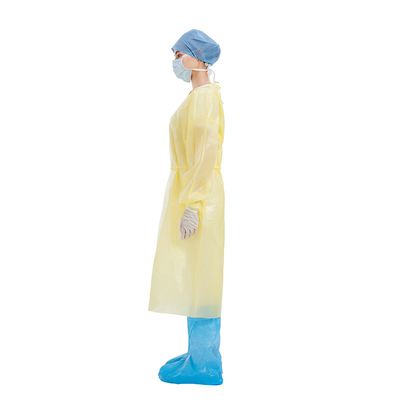 PE Non Woven Medical SMS Level 2 Non Sterile Disposable Isolation Gown Suit