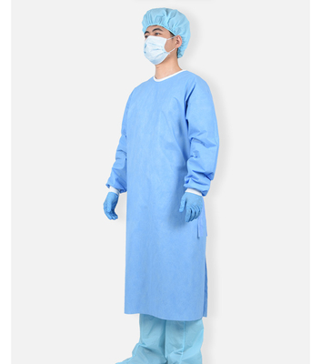 18-40gsm Medical Disposable Isolation Gown PP Spunbonded Non Woven Medical Gown