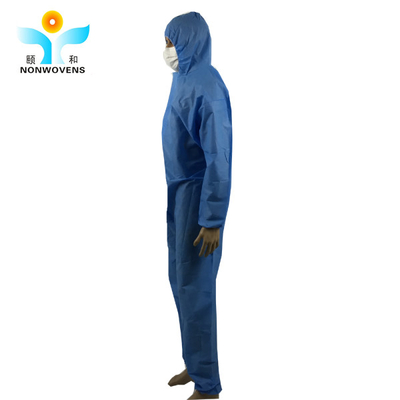 Manufacturer Disposable Coverall Suits 30-40gsm Disposable Coverall ISO PP Protective Suit For Dust Proof Medical Using