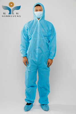 ISO Hooded Disposable Protective Suits TNT SMS OEM Safety Coverall
